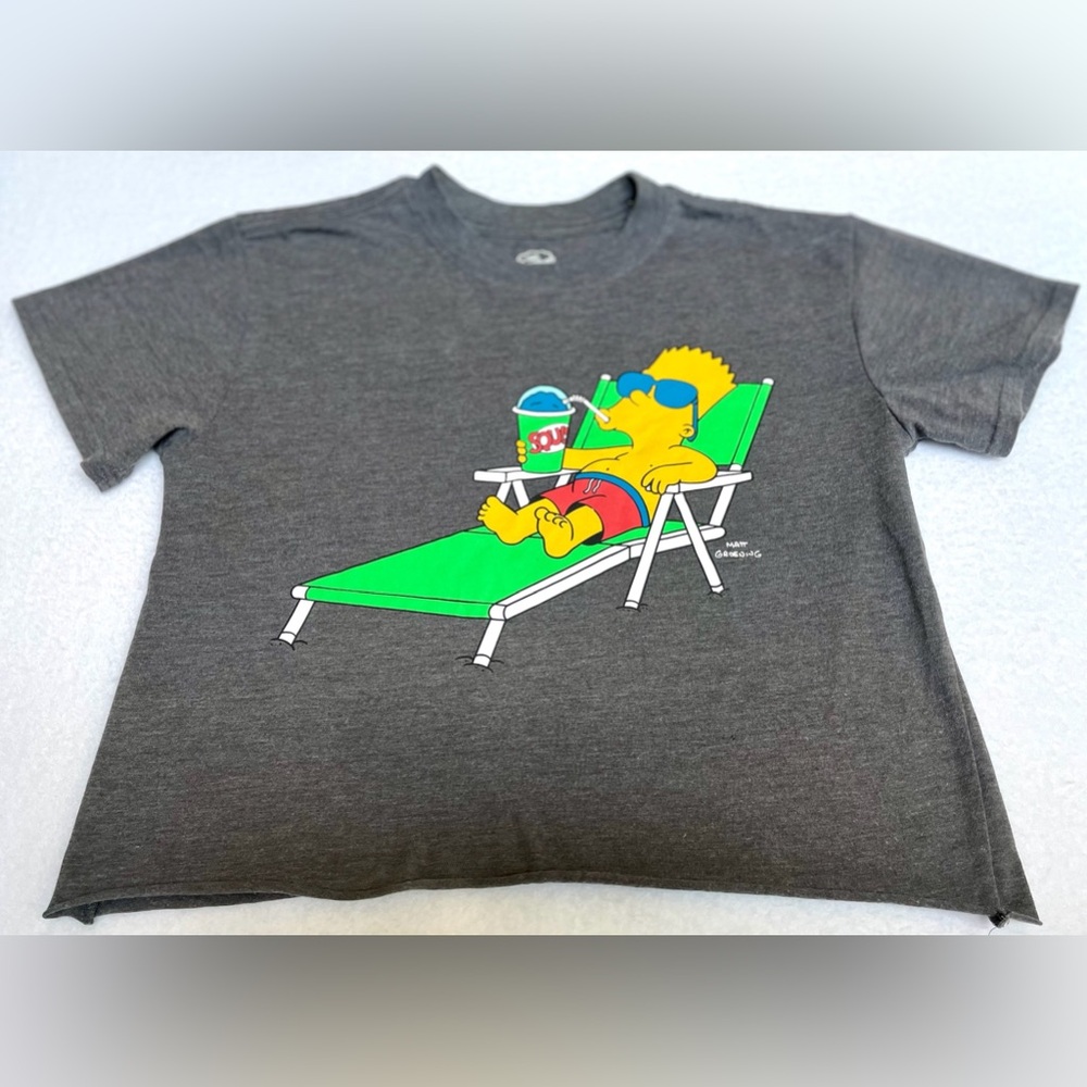 Bart Simpson Graphic Crop Top Women’s Size Small